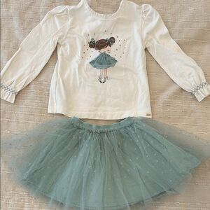 Mayoral White and Teal Kids Matching Set